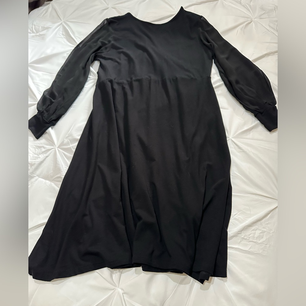 ASOS Black Long Sleeve Midi Dress